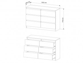 Комод Мори МК1200.6/4 Белый в Когалыме - kogalym.magazinmebel.ru | фото - изображение 3