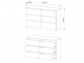 Комод Мори МК1200.6 Графит в Когалыме - kogalym.magazinmebel.ru | фото - изображение 2