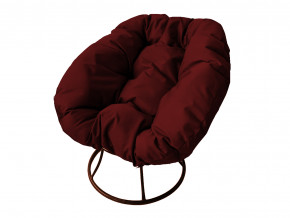 Кресло Пончик без ротанга бордовая подушка в Когалыме - kogalym.magazinmebel.ru | фото