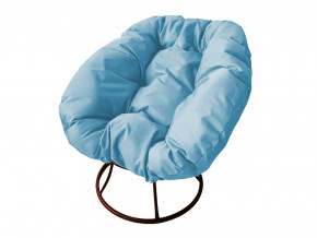 Кресло Пончик без ротанга голубая подушка в Когалыме - kogalym.magazinmebel.ru | фото