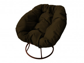 Кресло Пончик без ротанга коричневая подушка в Когалыме - kogalym.magazinmebel.ru | фото