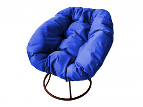 Кресло Пончик без ротанга синяя подушка в Когалыме - kogalym.magazinmebel.ru | фото