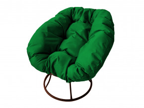 Кресло Пончик без ротанга зелёная подушка в Когалыме - kogalym.magazinmebel.ru | фото