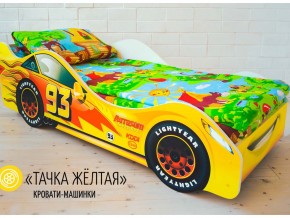 Кровать детская машина Тачка Желтая в Когалыме - kogalym.magazinmebel.ru | фото