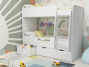 Кровать двухъярусная Малыш двойняшка белый в Когалыме - kogalym.magazinmebel.ru | фото