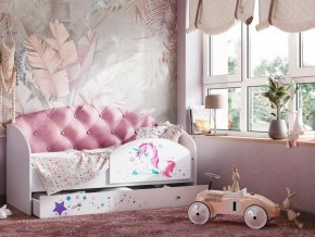 Кровать Звездочка с бортиком Белый-розовый в Когалыме - kogalym.magazinmebel.ru | фото