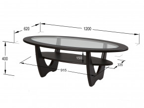 Стол журнальный Юпитер со стеклом СЖС-01 венге в Когалыме - kogalym.magazinmebel.ru | фото - изображение 2